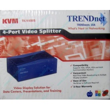 Видеосплиттер TRENDnet KVM TK-V400S (4-Port) в Пскове, разветвитель видеосигнала TRENDnet KVM TK-V400S (Псков)